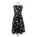 Shein Casual Dress - A-Line: Black Polka Dots Dresses - Women's Size 6