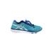 Asics Sneakers: Blue Print Shoes - Women's Size 7 - Almond Toe