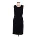 Lands' End Cocktail Dress - Sheath: Black Solid Dresses - Women's Size 8