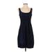 Zara Basic Cocktail Dress - Party Scoop Neck Sleeveless: Blue Solid Dresses - New - Women's Size Small
