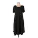 Lularoe Casual Dress - Midi: Black Marled Dresses - Women's Size Small