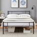 Metal Platform Full Size Bed Frame with Headboard and Footboard, 12'' Under-Bed Storage & Slats Support, No Box Spring Needed