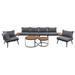 Garden 6-Piece Acacia Wood Free Combination Sofa Set w/Nesting Tables