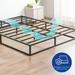 9" Modern Metal Platform Bed Frame, Steel Slat Anti-Slip Support, Steel Mattress Foundation, No Box Spring Needed