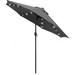 9' Solar LED Lighted Umbrella with 8 Ribs (Grey)