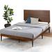 Raymond Wood Platform Bed Frame w/ Adjustable Wood Headboard / Solid Wood Foundation / Wood Slat Support / No Box Spring Needed