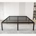 Queen Bed Frame 18 "High Sturdy Steel Slat Bed Frame, Heavy Duty Platform Bed Under-Bed Storage Space, No Box Spring Needed