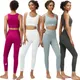 Tuta da Yoga tuta sportiva da Fitness a vita alta da donna abbigliamento da allenamento per donna