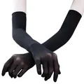 Professional Women Gloves Thin Mesh See-through Stage Performance Dance Full Fingers Breathable