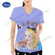 Disney Pocket V-Neck Aesthetic Women's Blouses Women Summer 2023 Female Clothing Korean Style