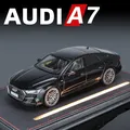 1:24 Audi A7 Alloy Toy Car Model Wheel Steering Sound and Light Children's Toy Collectibles Birthday