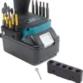 1 Pc Magnetic Bit Holder Drill Bit Organizer 5 Spots Drill Bit Screw Set For Makita 18V Power Tools