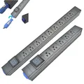 PDU power strip network cabinet rack Schuko 1-10AC US socket double break switch spina aeronautica