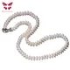 Amazing Price White Natural Women Freshwater Pearl Necklace 925 Sterling Silver Necklace Fashion