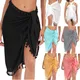 Swimsuit Coverups for Women Sarong Beach Bikini Wrap Sheer Short Skirt Scarf for Swimwear with