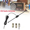 DAB FM Radio Antenna FM Dipole Aerial Audio Plug Connector Kit 174MHz-300 MHz 470MHz-890MHz