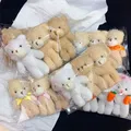 3pc/set 13cm Teddy Bear Plush Doll Animal Bear Stuffed Toy Keychain Cute Cartoon Rabbit Plush Key