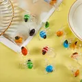 10PCS Ladybird Orchid Clips Colorful 5-Claw Clamp Set Home Garden Support For Fixing Climbing Stems