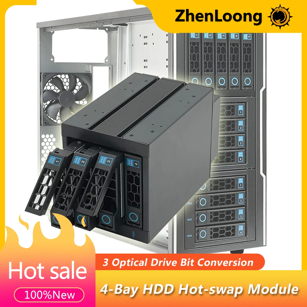 ZhenLoong 4 baies Module de Cage de disque dur d