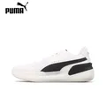 Puma-Baskets Basket Basses Blanches et Noires pour Homme Chaussures d'Origine Clyde Hardwood Team