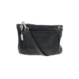 Kenneth Cole New York Leather Crossbody Bag: Pebbled Black Solid Bags