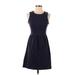 Madewell Casual Dress - Mini Crew Neck Sleeveless: Blue Solid Dresses - Women's Size X-Small