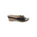 Good Choice Shoes Sandals: Slide Wedge Bohemian Black Solid Shoes - Women's Size 41 - Open Toe