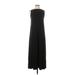 J.Jill Casual Dress - Midi High Neck Sleeveless: Black Solid Dresses - Women's Size Small