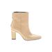 Zara Boots: Ivory Print Shoes - Women's Size 40 - Almond Toe