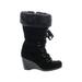 Stuart Weitzman Boots: Winter Boots Wedge Casual Black Print Shoes - Women's Size 7 - Round Toe