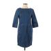 Boden Casual Dress: Blue Dresses - Women's Size 6 Petite