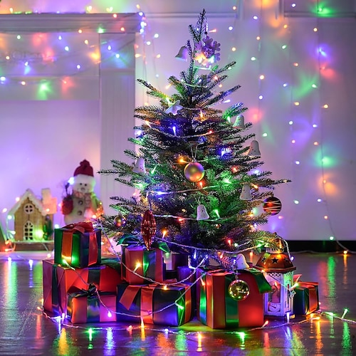 Lichterkette wasserdicht Batteriekasten Kupferdraht Lichterkette 8-Funktion Fernbedienung Hochzeit Innen- und Außen dekorative Lichter Image