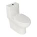 DeerValley Ally Dual-Flush Elongated Chair Height Floor Mounted One-Piece Toilet (Seat Included), Ceramic in White/Black | 12 | Wayfair DV-1F026-B