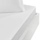 Drap housse satin coton-tencel 200f bonnet 40 cm Blanc 200x200 cm