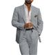 White Champagne Pink Men's Beach Wedding Linen Suits Solid Colored 2 Piece Fashion Daily Business Tailored Fit Single Breasted Two-buttons 2024