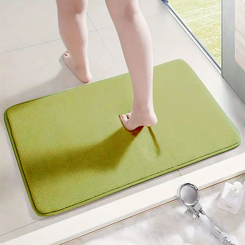 Deep Gray Bath Mat,Memory Foam Bathroom Rugs Modern Bathroom Rug Indoor Carpet Non-Slip Absorbent Bathtub Mat, For Home Shower Room Decor