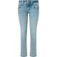 Slim-fit-Jeans PEPE JEANS "LW double Button" Gr. 30, N-Gr, blau (blue powerfle) Damen Jeans Röhrenjeans