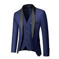 Men's Classic Blazer Regular Slim Fit Solid Colored Dark Gray Black Burgundy Dark Blue 2024