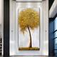 Gold Tree On Canvas Abstract Plant Flower Painting Tree Landscape Wall Decor Large Texture Wall Art Gold Abstract Tree Wall Art No Framed