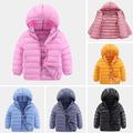 Kids Girls' Puffer Jacket Solid Color Active School Coat Outerwear 2-12 Years Spring Ash Taro purple Classic black