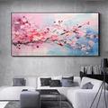 Oil Paintings on Canvas Hand Painted Abstract Plant Flower Beautiful Elegant White Plum Tree Large Size Modern Art Mural Decoration Artwork for Living Room No Frame