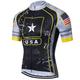 Men's Cycling Jersey I LOVE USA Pattern Short Sleeve Bike Jersey Top with 3 Rear Pockets Quick Dry Lightweight Soft Wicking Grey Sports Clothing Apparel