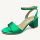 Women's Heels Wedding Shoes Sandals Dress Shoes Wedding Party Wedding Sandals Block Heel Chunky Heel Round Toe Elegant Vintage Satin Buckle Black Navy Blue Green