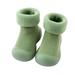 Kids Toddler Baby Boys Girls Solid Warm Knit Soft Sole Rubber Shoes Sock Slipper Stocking Soft Shoes Socks Toddler Boy Slippers Size 12 Kid Indoor Outdoor Slipper Big Kid Boy Slippers Moccasins