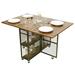 Looife 47.24" Folding Table, Collapsible Transformer Dinner Table w/ 2 Storage Shelves Wood in Brown | 28.19 H x 47.24 W x 31.5 D in | Wayfair