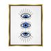 Stupell Industries Three Evil Eyes Pattern by Martina Pavlova Floater Frame Print on Canvas in White | 21 H x 17 W x 1.7 D in | Wayfair