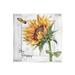 Stupell Industries Bb-103-Wood Bee Happy Rustic Sunflower On Canvas Print in Yellow | Wayfair bb-103_wd_12x12