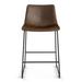 AllModern Nia Bar & Counter Stool Plastic in Black/Brown | 34 H x 18 W x 22 D in | Wayfair AD6D6DD64CE747E1B5E627D043386FA0