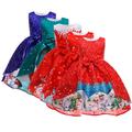 AJZIOJIRO Kids Toddler Girls Christmas Princess Dresses 3-10Y Santa Claus Snowflake Dresses Bow-Tie Special Occasion Gown Skirt Toddler Dance Gown Party Dresses Performance Skirt