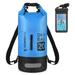 moobody TOMSHOO Gym Bag 20L Waterproof Roll Bag Backpack with Phone Case for Travel Swimming Kayaking Boating Fishing